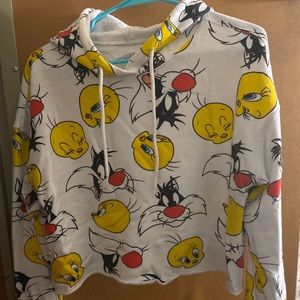 Cropped Looney Tunes Hoodie